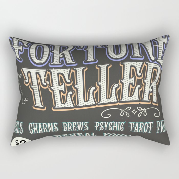 Mystical Fortune Teller poster Rectangular Pillow