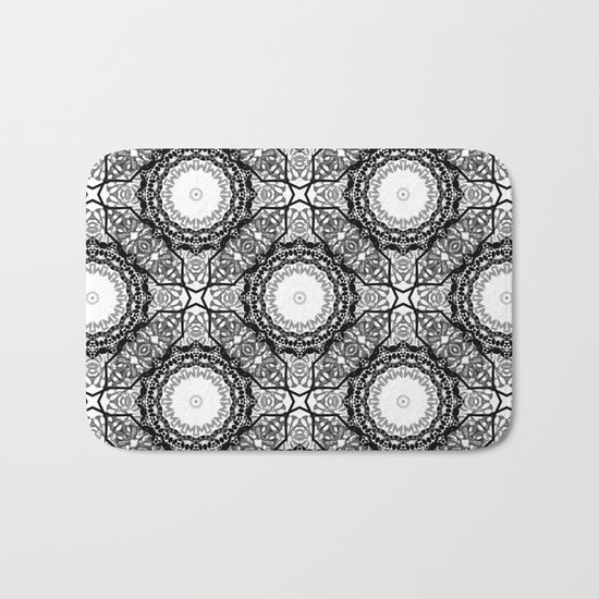 Black and white ornament . 7 Bath Mat