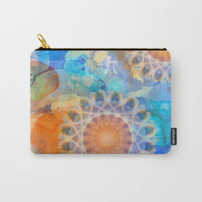 Three Bright Suns Abstract Colorful Art Carry-All Pouch