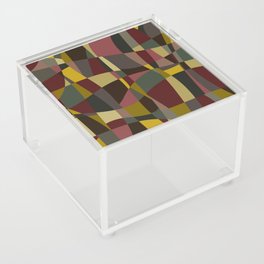 Abstract Vintage Colorful Geometric Acrylic Box