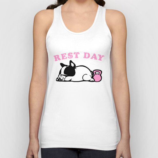 Rest Day Frenchie Unisex Tank Top