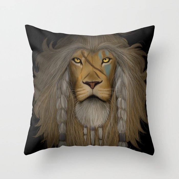 Viking Lion Throw Pillow