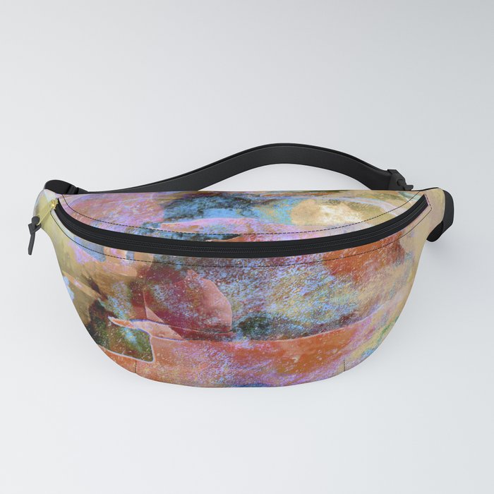 African Dye - Colorful Ink Paint Abstract Ethnic Tribal Art Pastel Fanny Pack