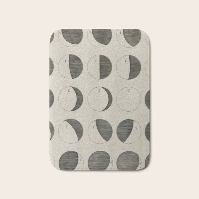 Antique Moon Phases Chart Bath Mat by Blue Specs Studio Society6