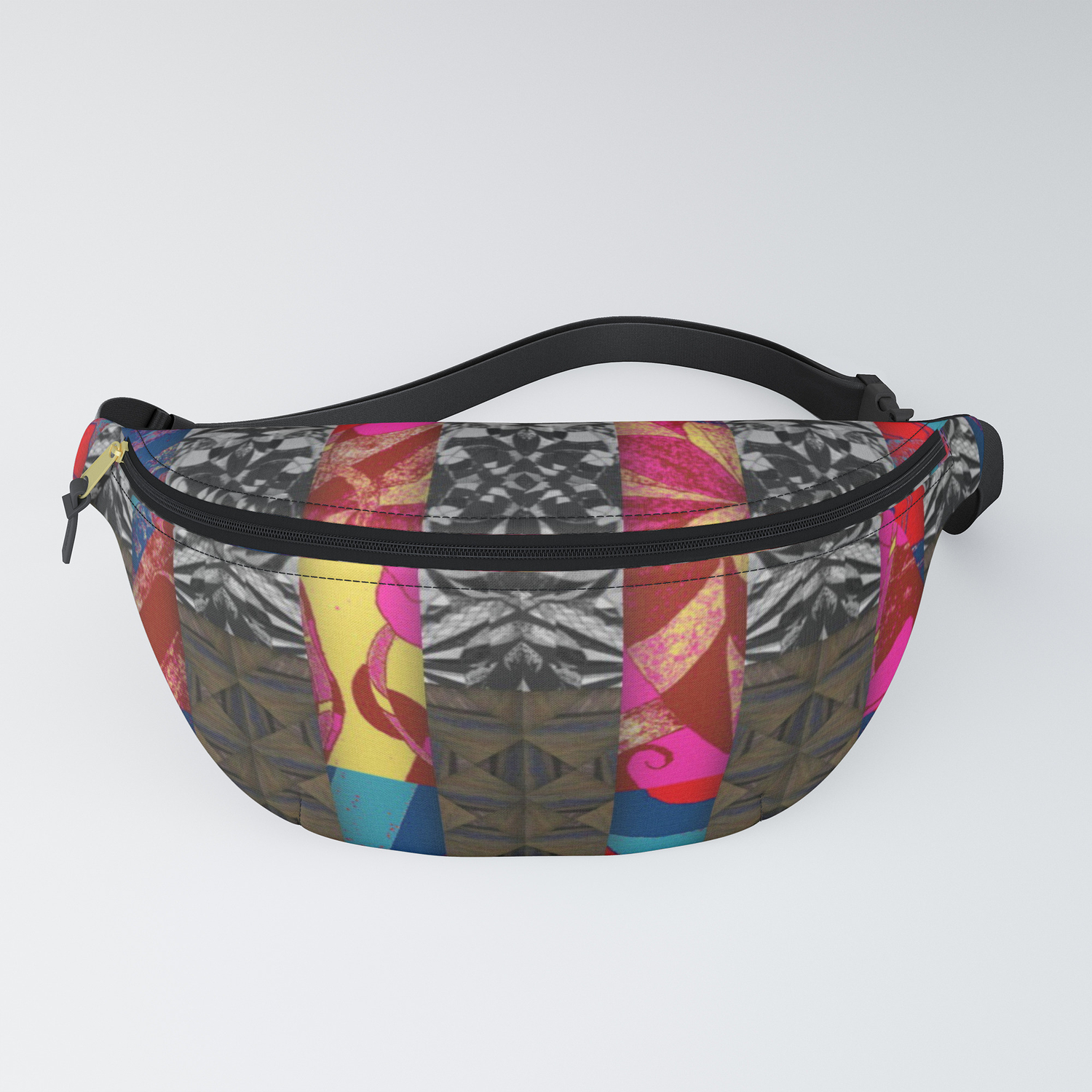 multi colored fanny pack
