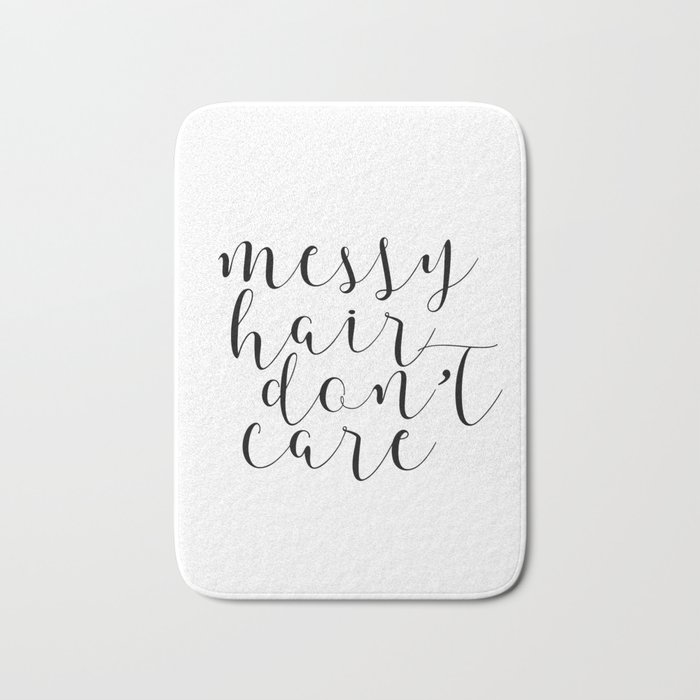 Messy Hair Don T Care Bathroom Wall Art Girls Room Decor Girly