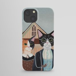 Ameowican Gothic v2 iPhone Case