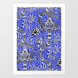 William Morris "India" 4. blue Art Print