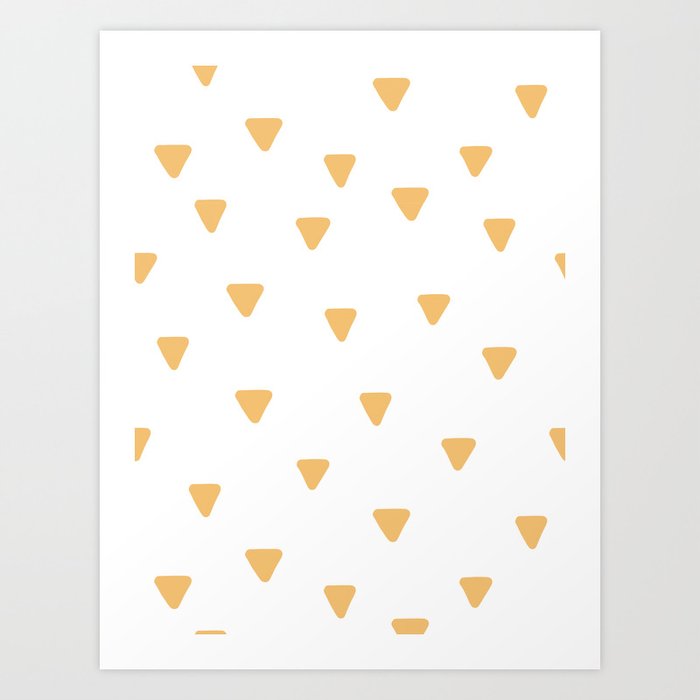 Sunny Delights: Playful Triangle Patterns for Kids Art Print