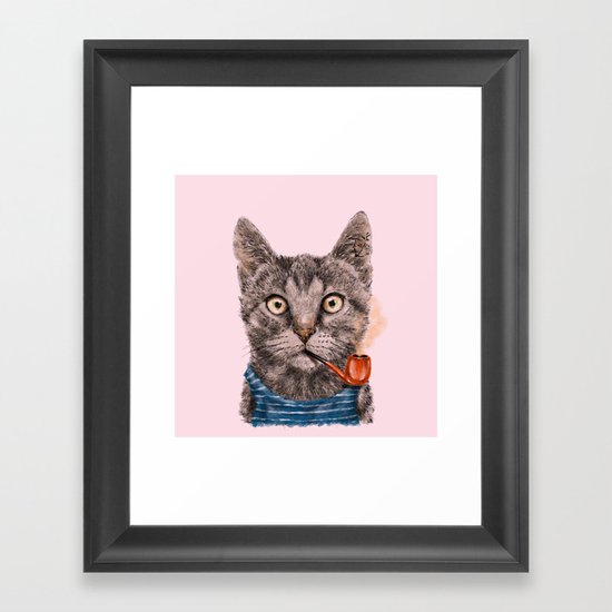 Sailor Cat IX Framed Art Print
