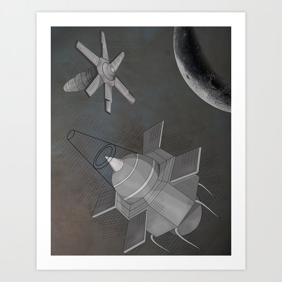 To the Moon and back Art Print