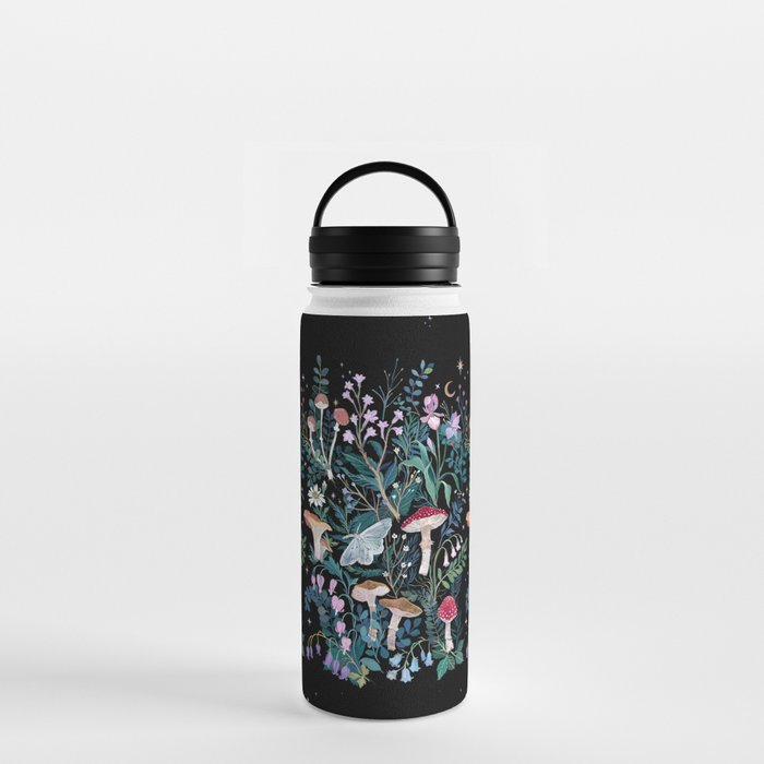 Night Mushrooms Water Bottle
