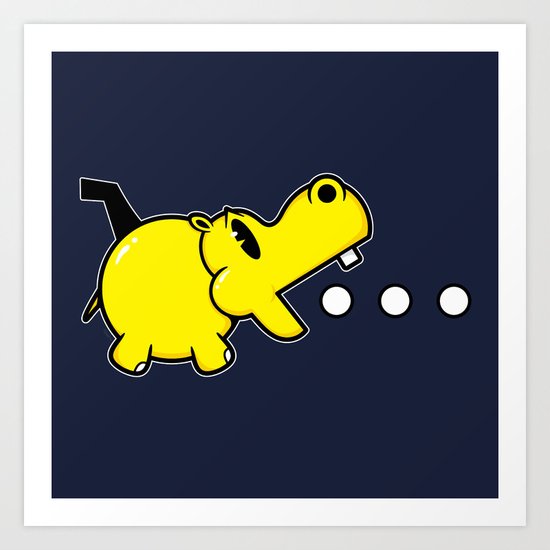 Waka Waka Hippos Art Print