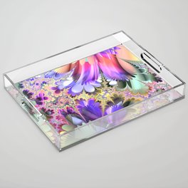 Colorful Trippy Fractal Acrylic Tray