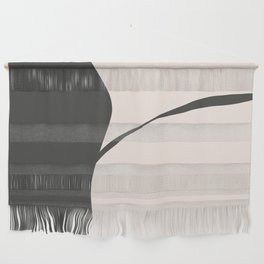 Japandi Beige and Imperfect Black Crack Wall Hanging