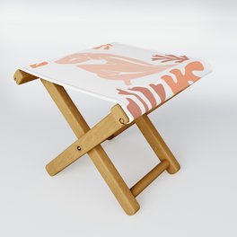 Peach Nude with Seagrass Matisse Inspired Folding Stool