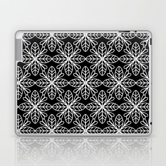 Black and White pattern 6002b Laptop & iPad Skin