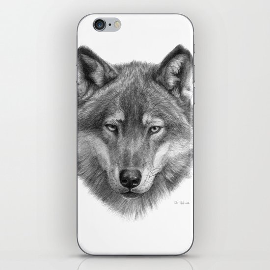 Wolf face G084 iPhone & iPod Skin