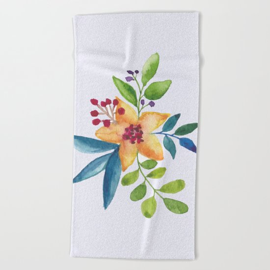 Flowers -a6 Beach Towel