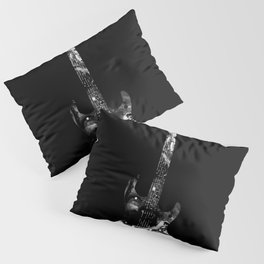 Black And White Electric Bass Guitar by Sharon Cummings Pillow Sham