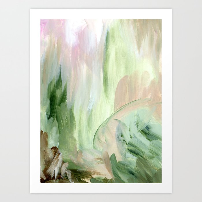 Abstract green acrylic art vol.1.1 Art Print