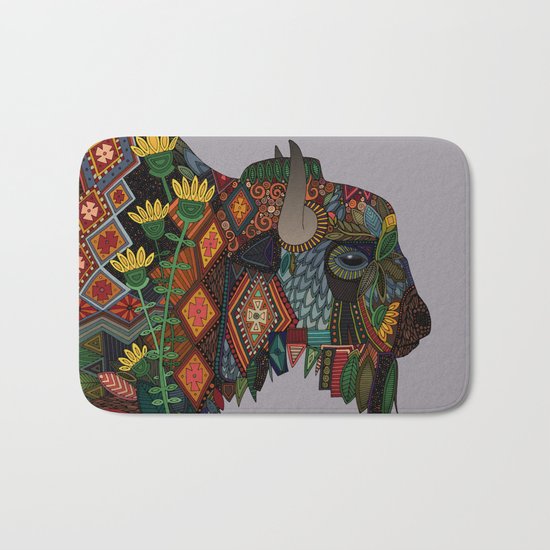 bison heather Bath Mat