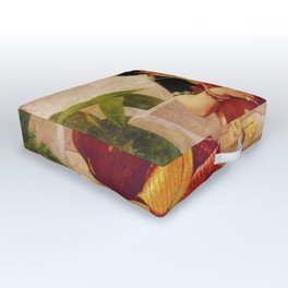 Raja Ravi Varma - Kadambari Outdoor Floor Cushion | Indian, Ravi, Asian, Drawing, Kadambari, Vintage, Raja, Painting, Asia, India 