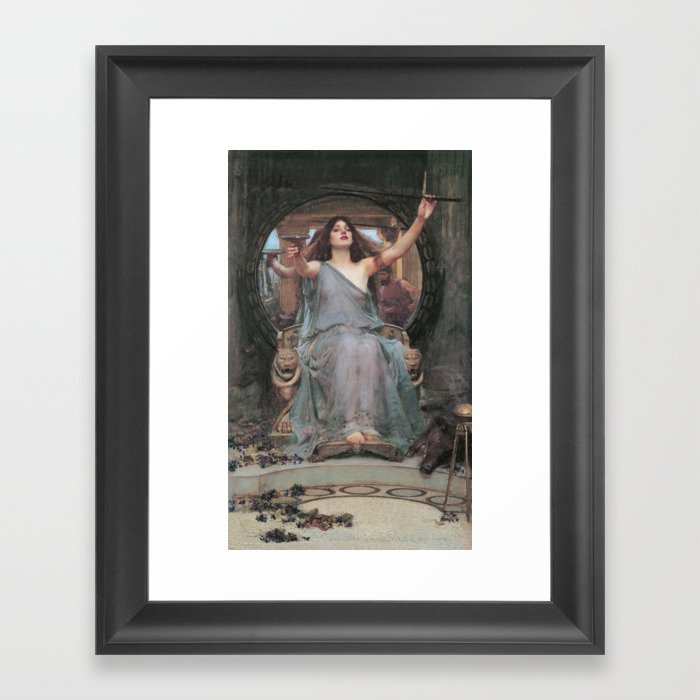Circe Offering the Cup to Ulysses, John William Waterhouse Framed Art Print