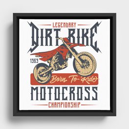 Legendary Dirt Bike Motocross Framed Canvas