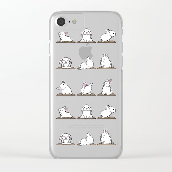 Bunnies Yoga Clear iPhone Case