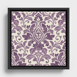 Mandala - Purples - Floral - Boho Framed Canvas