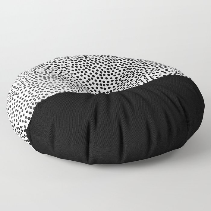 Dots and Black Floor Pillow