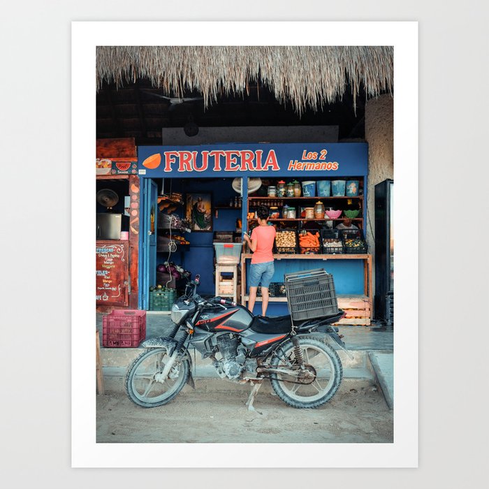 Fruits and Bikes on Isla Holbox | Mexico Travel Photography Art Print
