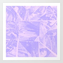 Triangular Rainbow Abstract Collage Light Purples Version Art Print