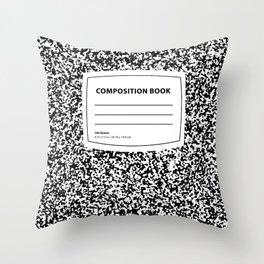 Composition Book Throw Pillow