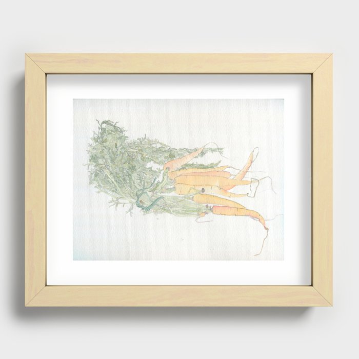 Two Week Old Carrots Recessed Framed Print