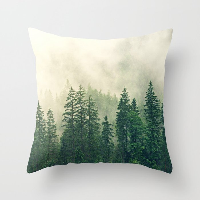 Oak Tree Forest Throw Pillow
