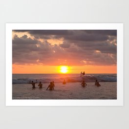 Uvita Sunset at Envision Festival Art Print