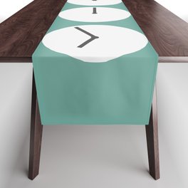 Minimal clock collection 12 Table Runner