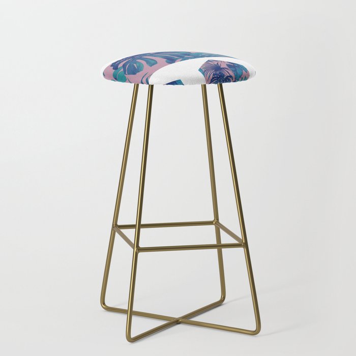 Hexagon Bar Stools, Botanical Hexagon Bar Stool By Oldurbanfarmhouse Society6