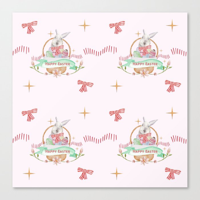Happy Easter Bunny Collection Canvas Print