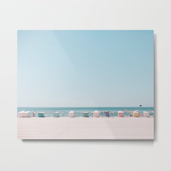 Beach Huts Metal Print