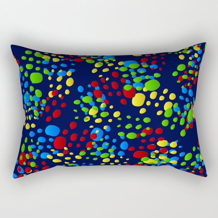 Colorful Paint Drops Design  Rectangular Pillow