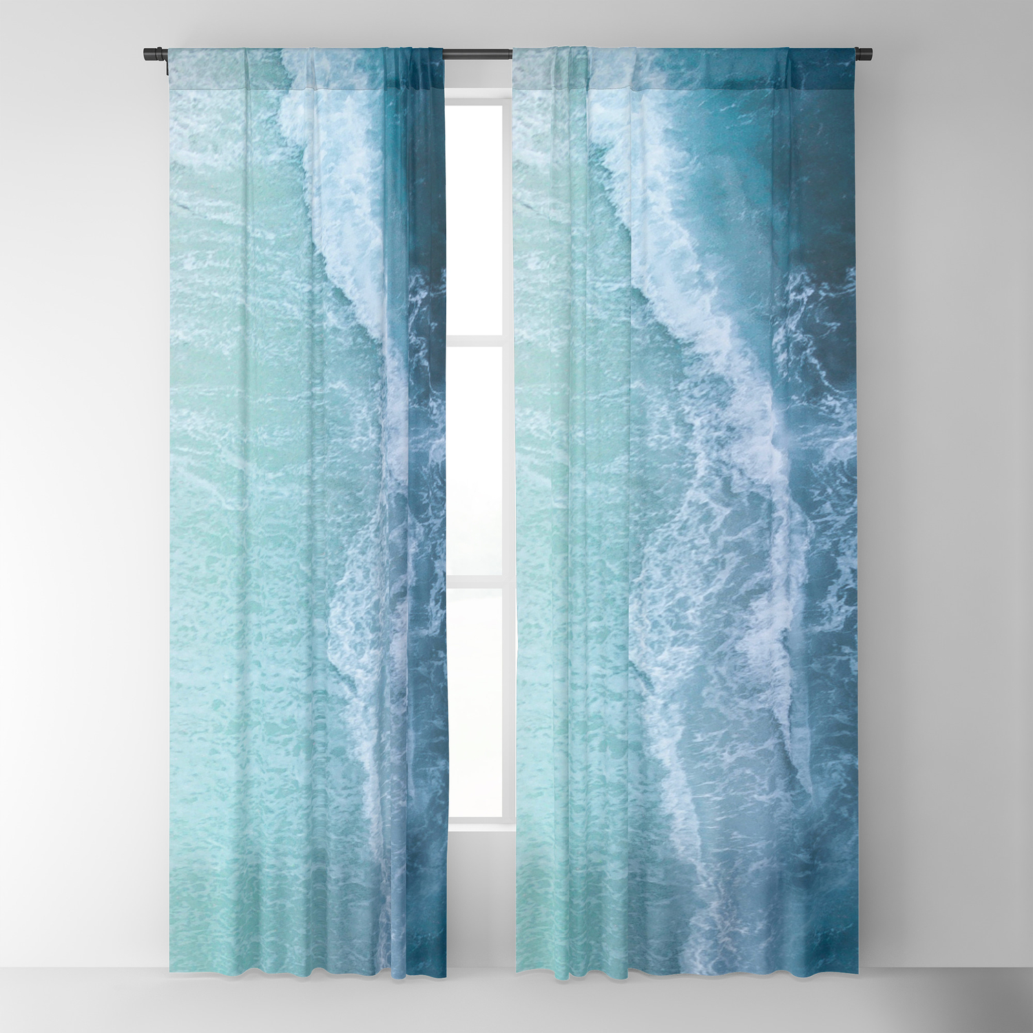 turquoise bathroom window curtains short