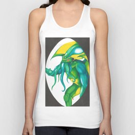 Cthulhu comes to visit Unisex Tank Top
