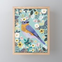 Blue Bird Framed Mini Art Print
