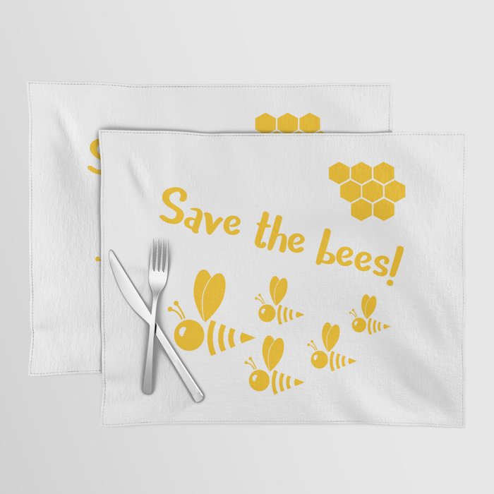 Save the bees! by Beebox Placemat