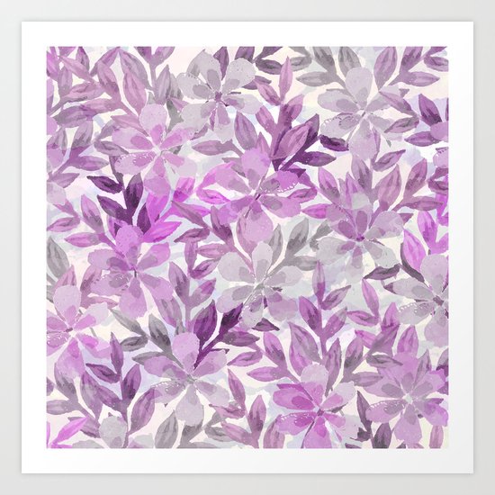 watercolor Botanical garden III Art Print