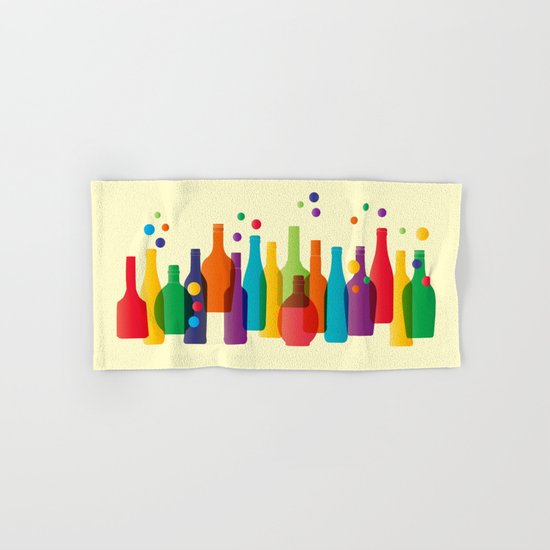 Colored bottles Hand & Bath Towel