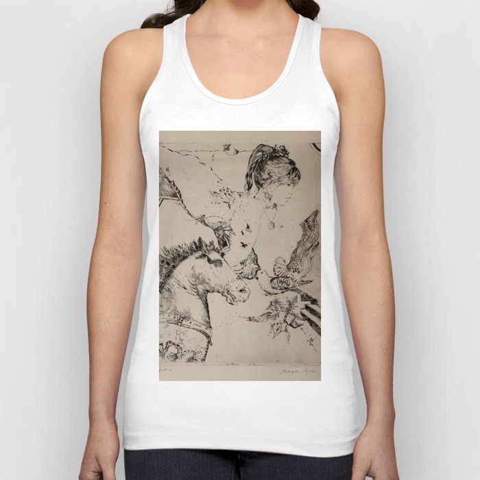 A Pretty Girl An Horse And A Little Dove Edit Tank Top